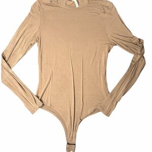 Tan Long Sleeve One Piece